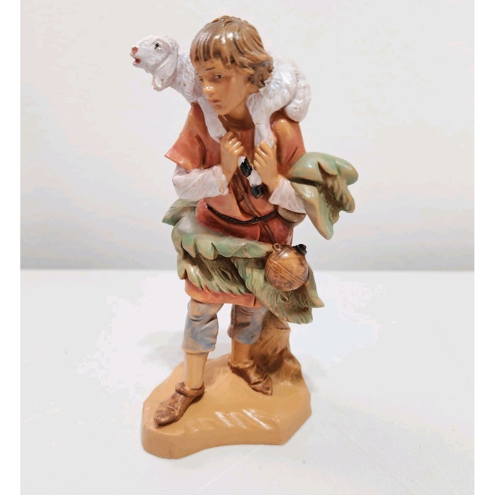 Vintage Shephard Gabriel With Lamb Fontanini Figure 1992 Italy‎ Christmas 72551